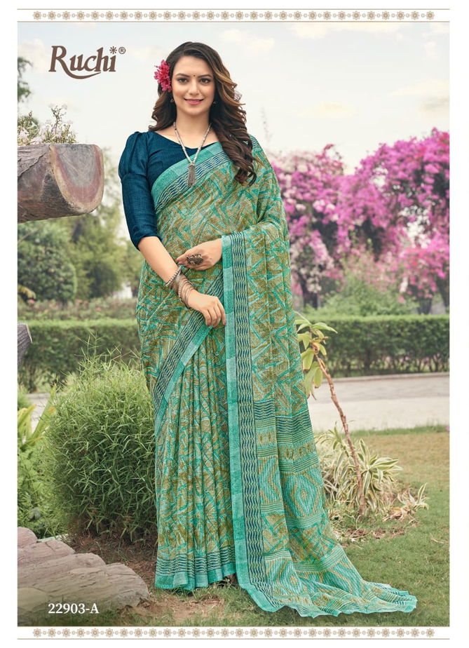 Aahana By Ruchi Printed Daily Wear Sarees Catalog